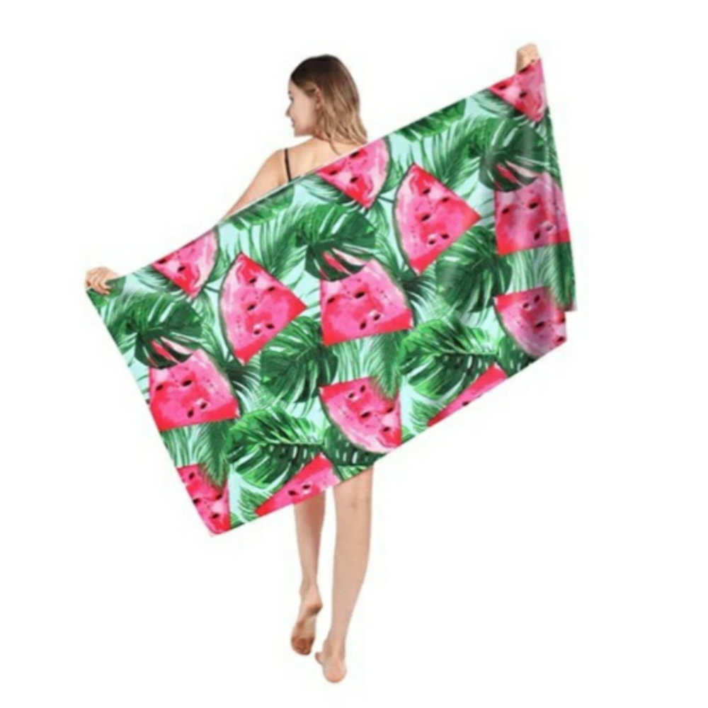 ● NWT Watermelon Microfiber Pool Sandproof Beach Towel - Picture 12 of 12
